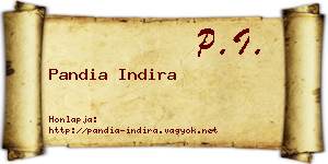 Pandia Indira névjegykártya